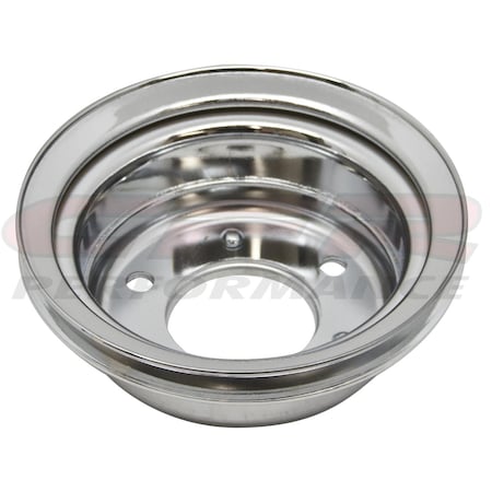 Cfr Performance HZ-9770-PBK Steel 1965-1966 Ford Small Block Water Pump Pulley-1 Groove-Black HZ-9771-C